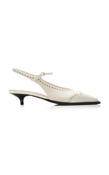 Miu Miu Brogue Leather Mary Jane Slingback Pumps | Thumbnail 1
