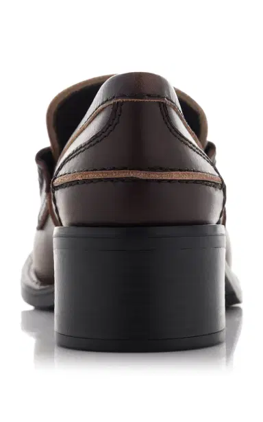 Miu Miu Leather Penny Loafers | Thumbnail 4 Miu Miu Leather Penny Loafers | Thumbnail 4