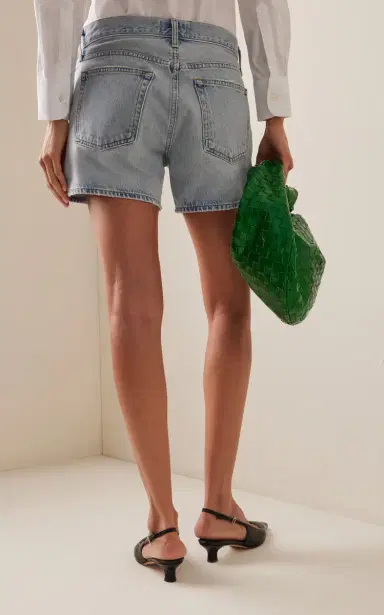 Agolde Parker Long Organic Cotton Denim Shorts | Thumbnail 4 Agolde Parker Long Organic Cotton Denim Shorts | Thumbnail 4