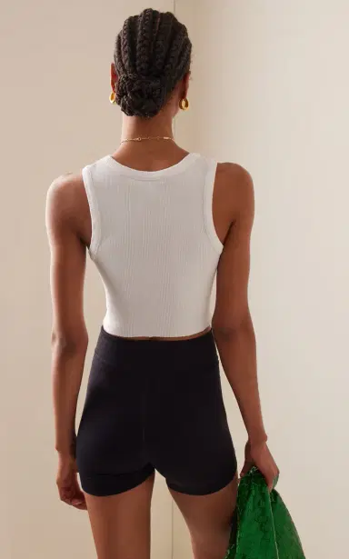 AGOLDE Poppy Cotton-Blend Cropped Tank Top | Thumbnail 4