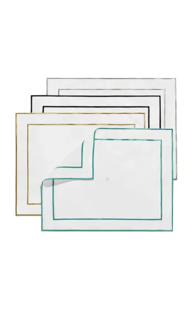 Tiffany & Co. Set-of-Four Small Embroidered Linen Placemats | Thumbnail 3 Tiffany & Co. Set-of-Four Small Embroidered Linen Placemats | Thumbnail 3