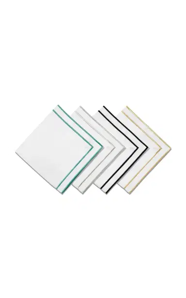 Tiffany & Co. Set-of-Four Embroidered Linen Placemats - Gold | Thumbnail 3 Tiffany & Co. Set-of-Four Embroidered Linen Placemats - Gold | Thumbnail 3