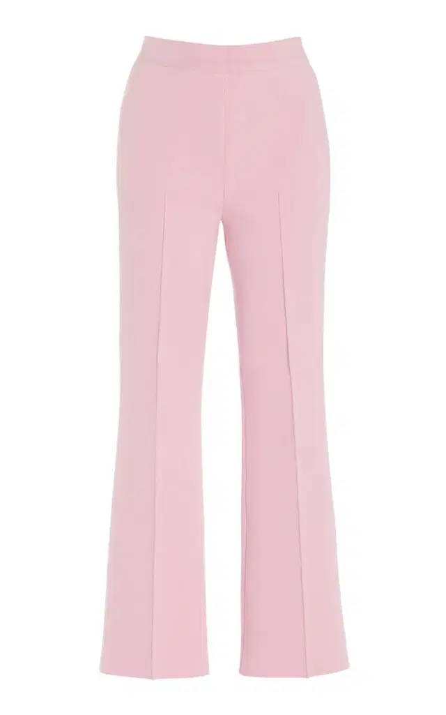 Exclusive Kick Stretch-Cotton Knit Cropped Flared Pants
