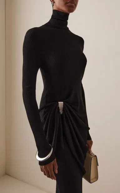 Brandon Maxwell The Lainey Draped Knit Gown | Thumbnail 2 Brandon Maxwell The Lainey Draped Knit Gown | Thumbnail 2