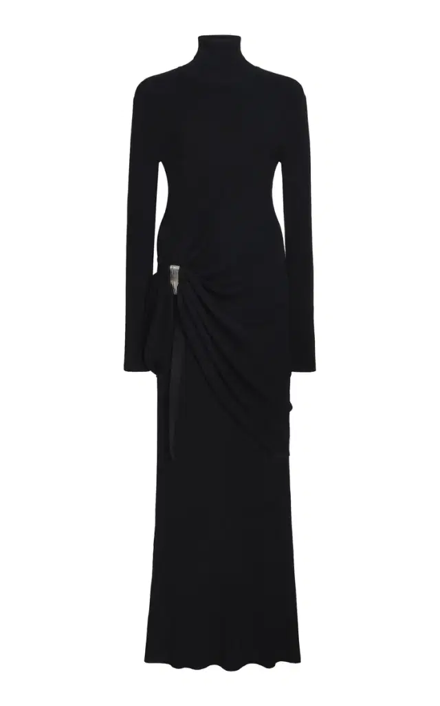Brandon Maxwell The Lainey Draped Knit Gown