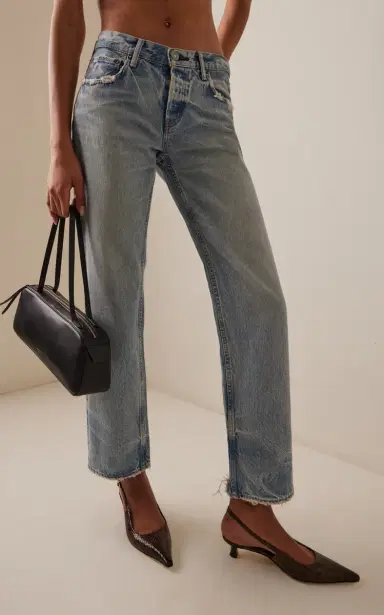 Moussy Vintage Wildwood Rigid Low-Rise Straight-Leg Jeans | Thumbnail 3