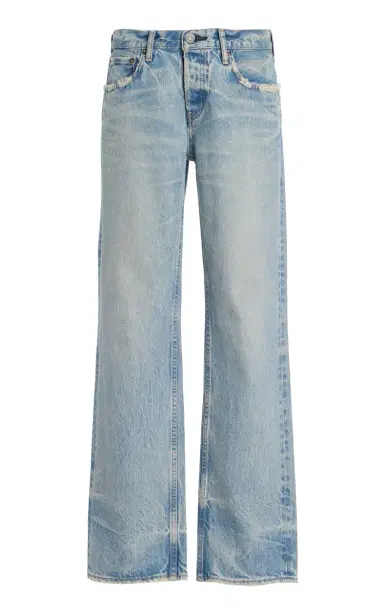 Moussy Vintage Wildwood Rigid Low-Rise Straight-Leg Jeans | Thumbnail 6