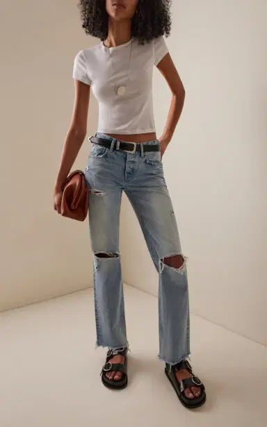 Moussy Vintage Odessa Rigid Low-Rise Straight-Leg Jeans | Thumbnail 2 Moussy Vintage Odessa Rigid Low-Rise Straight-Leg Jeans | Thumbnail 2