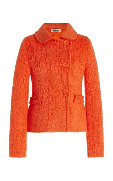 Miu Miu Tailored Mohair-Wool Jacket | Thumbnail 1 Miu Miu Tailored Mohair-Wool Jacket | Thumbnail 1