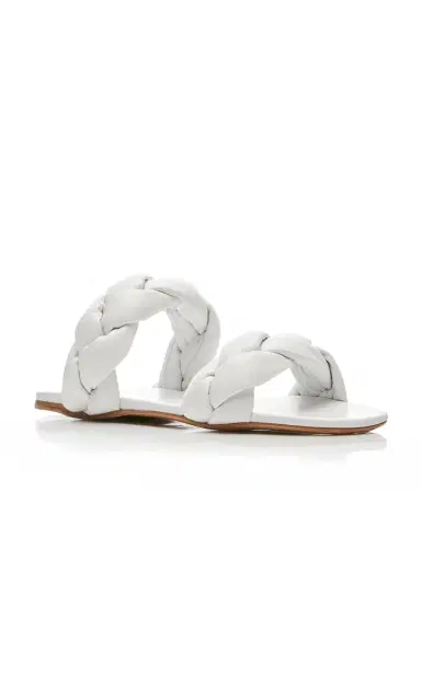 Miu Miu Puffy Braided Leather Slide Sandals | Thumbnail 4 Miu Miu Puffy Braided Leather Slide Sandals | Thumbnail 4