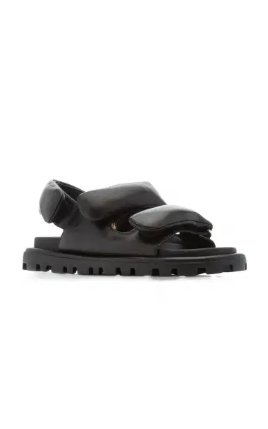 Miu Miu Lifestyle Puffy Leather Sandals | Thumbnail 4