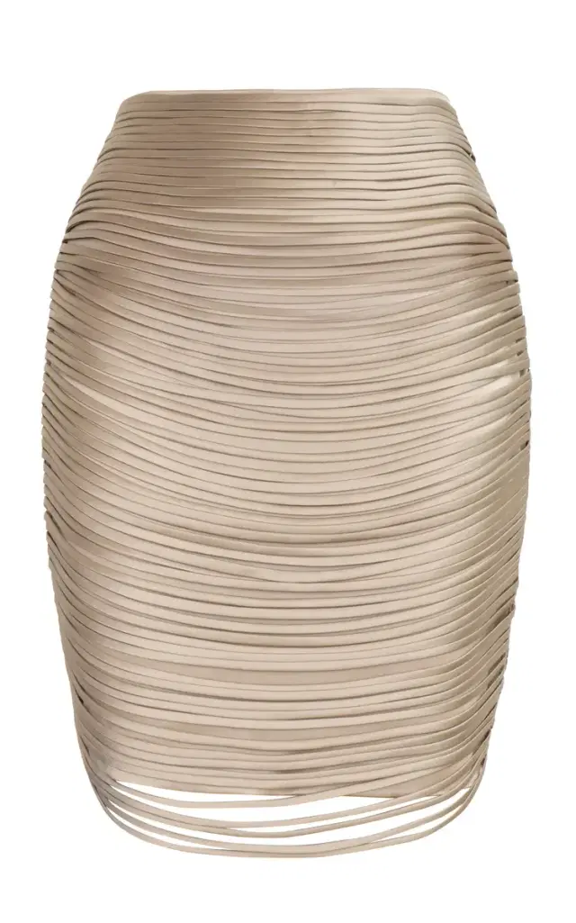 ANDRES OTALORA Noche Estrellada Fringed Mini Skirt