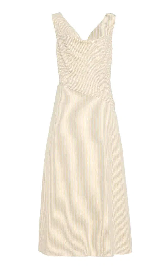 ANNA QUAN Evelyn Striped Midi Dress