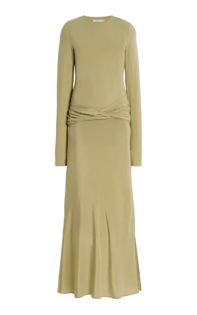 SIR. Milesi Twisted Jersey and Satin Gown