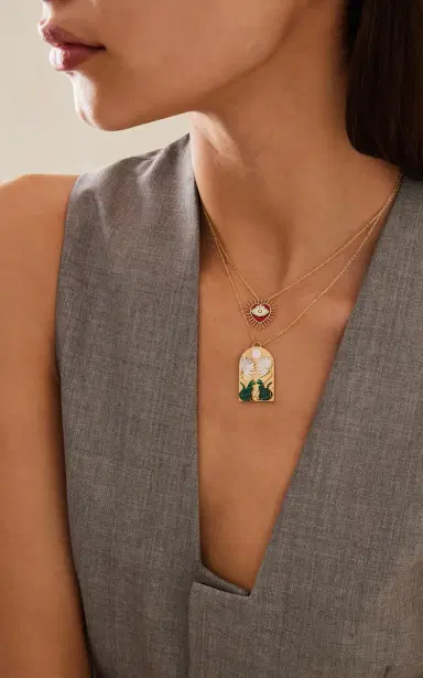 L’Atelier Nawbar Eye Heart U 18K Yellow Gold Pendant Necklace | Thumbnail 2 L’Atelier Nawbar Eye Heart U 18K Yellow Gold Pendant Necklace | Thumbnail 2