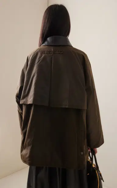 Miu Miu Padded Waxed Cotton Jacket | Thumbnail 4