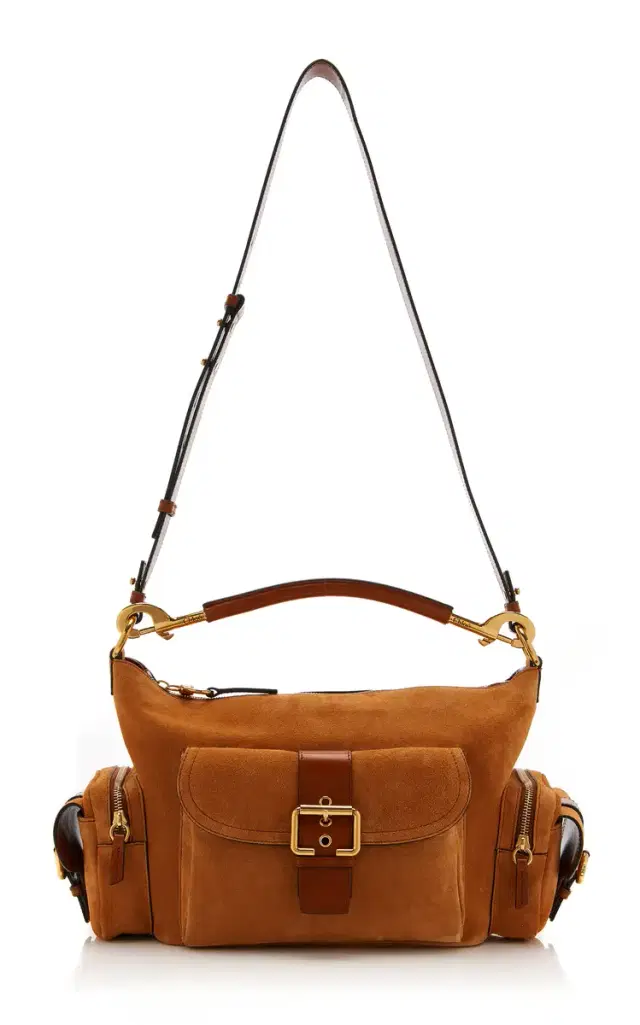 Camera Suede Shoulder Bag