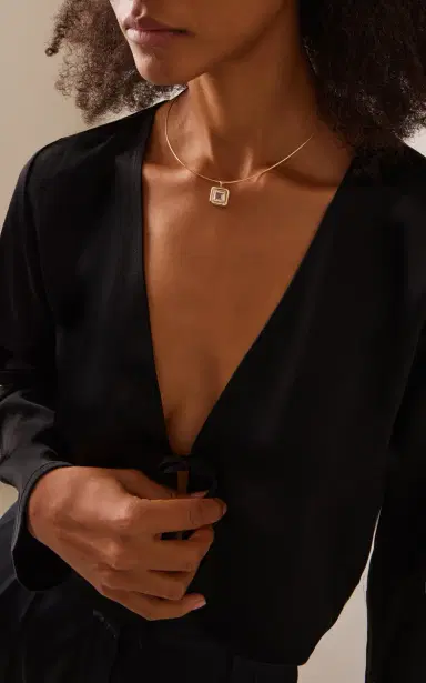 Bea Bongiasca Necklace With Square Rock Crystal Pendant 9K Yellow Gold 2 28ct Rock Crystal | Thumbnail 2 Bea Bongiasca Necklace With Square Rock Crystal Pendant 9K Yellow Gold 2 28ct Rock Crystal | Thumbnail 2
