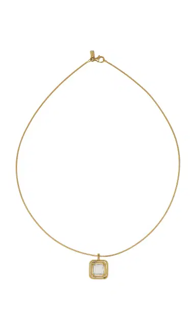 Bea Bongiasca Necklace With Square Rock Crystal Pendant 9K Yellow Gold 2 28ct Rock Crystal | Thumbnail 4 Bea Bongiasca Necklace With Square Rock Crystal Pendant 9K Yellow Gold 2 28ct Rock Crystal | Thumbnail 4