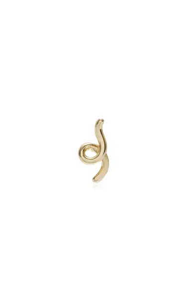 Bea Bongiasca Mini Loop Earring Single 9K Yellow Gold | Thumbnail 4 Bea Bongiasca Mini Loop Earring Single 9K Yellow Gold | Thumbnail 4