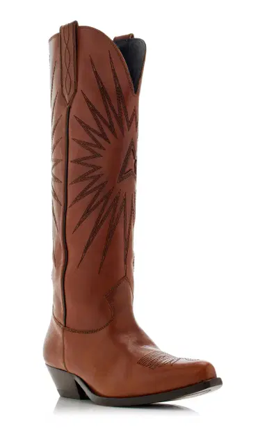 Golden Goose Wish Star Embroidered Leather Western Boots | Thumbnail 5 Golden Goose Wish Star Embroidered Leather Western Boots | Thumbnail 5