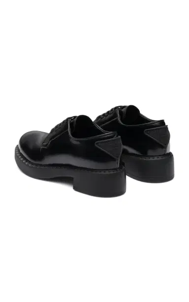 Prada Logo-Detailed Leather Oxford Loafers | Thumbnail 3