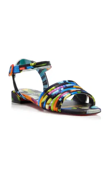 Christian Louboutin Exclusive Riviera Sweet Disco Jane Printed Satin Sandals | Thumbnail 3