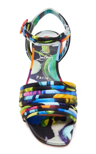 Christian Louboutin Exclusive Riviera Sweet Disco Jane Printed Satin Sandals | Thumbnail 5