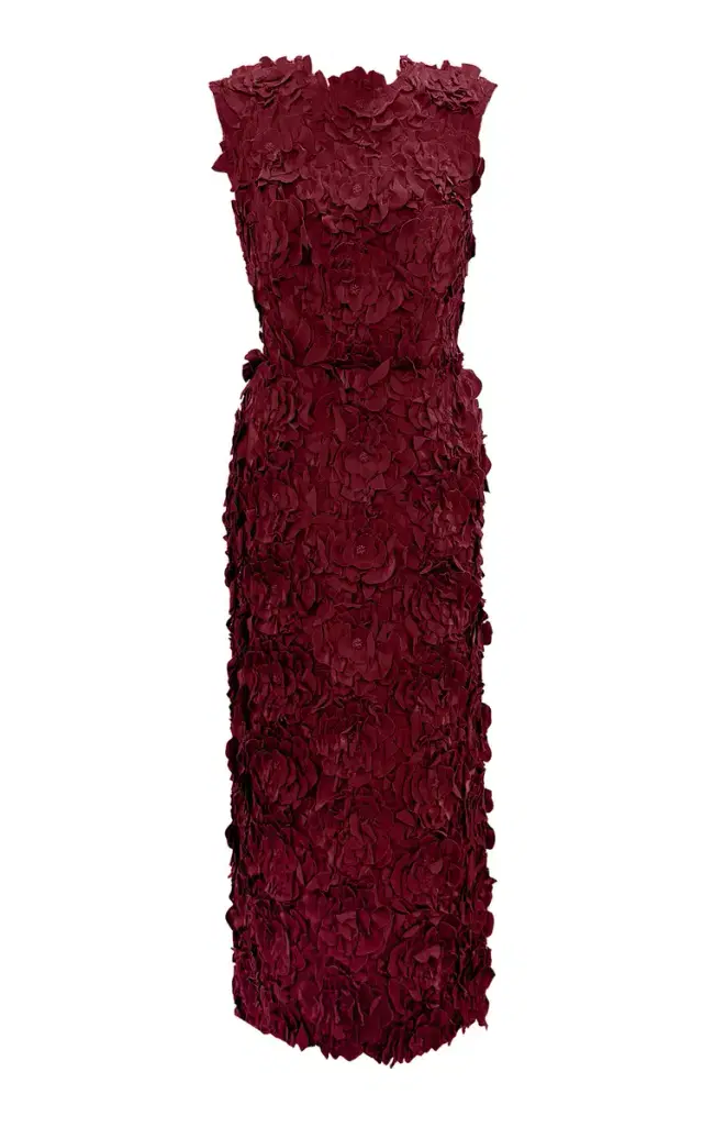 Erdem Rosette-Embellished Midi Dress