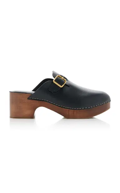 Golden Goose Buckle-Detailed Leather Clogs | Thumbnail 1 Golden Goose Buckle-Detailed Leather Clogs | Thumbnail 1