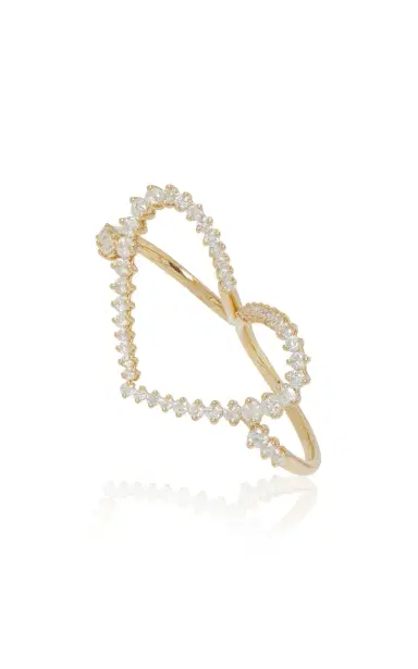Yvonne Léon 18K Yellow Gold Double Heart Ring Set With Diamonds | Thumbnail 3 Yvonne Léon 18K Yellow Gold Double Heart Ring Set With Diamonds | Thumbnail 3
