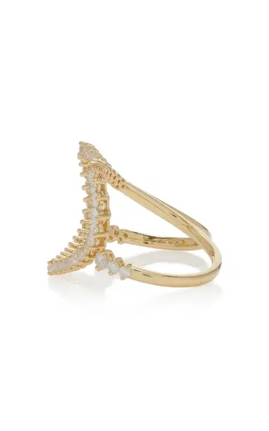 Yvonne Léon 18K Yellow Gold Double Heart Ring Set With Diamonds | Thumbnail 4 Yvonne Léon 18K Yellow Gold Double Heart Ring Set With Diamonds | Thumbnail 4
