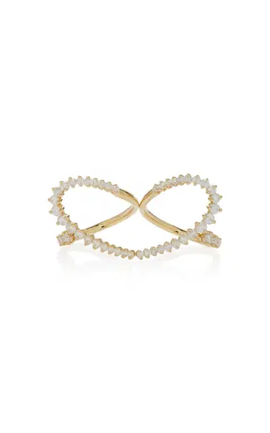 Yvonne Léon 18K Yellow Gold Double Heart Ring Set With Diamonds | Thumbnail 6 Yvonne Léon 18K Yellow Gold Double Heart Ring Set With Diamonds | Thumbnail 6