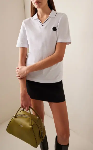 Moncler Cotton-Pique Polo Shirt | Thumbnail 2
