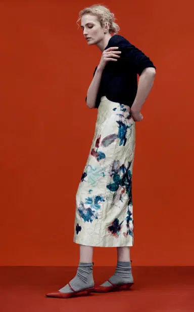 Erdem Printed Satin Midi Skirt | Thumbnail 14