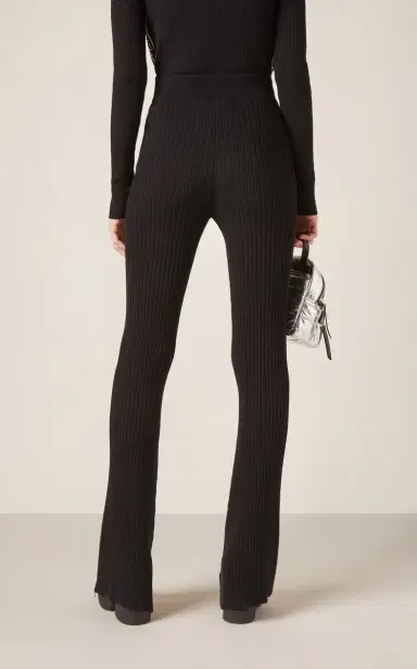 Moncler Zipped Flared-Leg Knit Ski Pants | Thumbnail 4