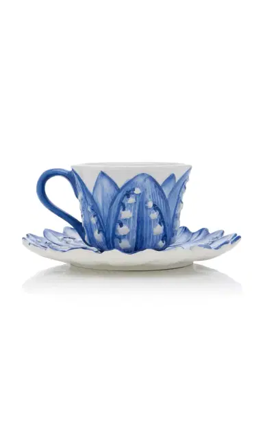 Moda Domus Set-of-Six Lily Of The Valley Ceramic Breakfast Cup and Saucer | Thumbnail 11 Moda Domus Set-of-Six Lily Of The Valley Ceramic Breakfast Cup and Saucer | Thumbnail 11