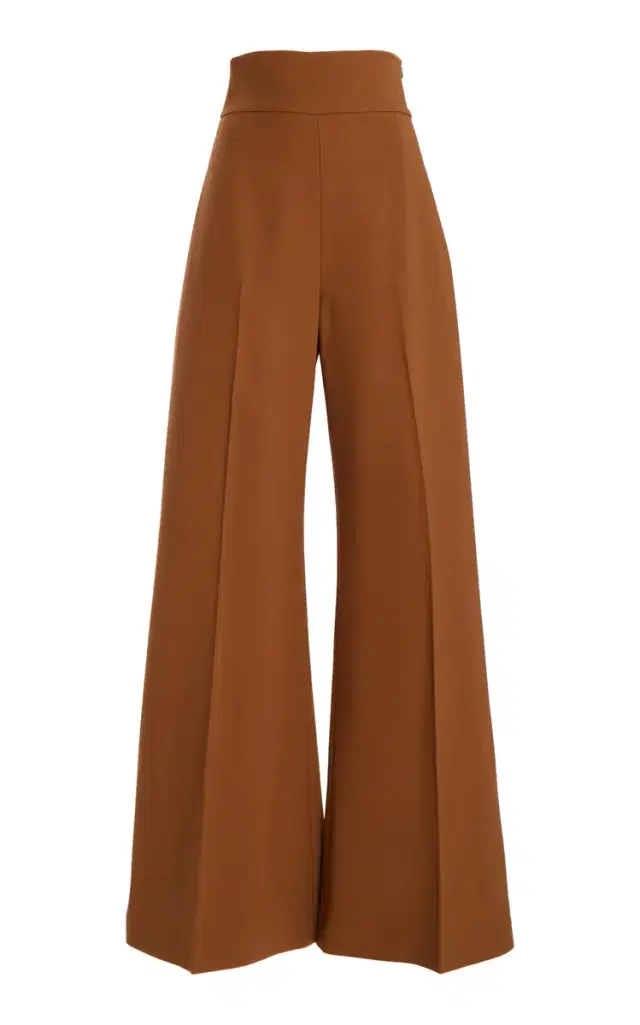 Carolina Herrera Diane High-Rise Wool Wide-Leg Pants