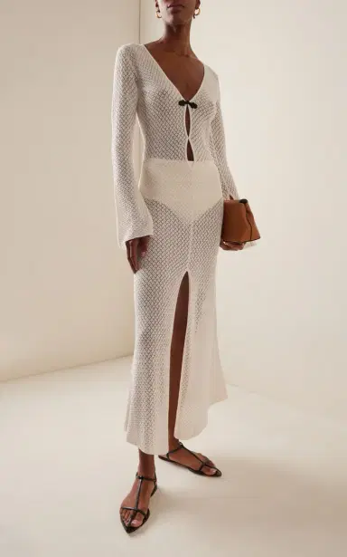 The Garment Tanzania Pointelle-Knit Organic Cotton Maxi Dress | Thumbnail 2 The Garment Tanzania Pointelle-Knit Organic Cotton Maxi Dress | Thumbnail 2