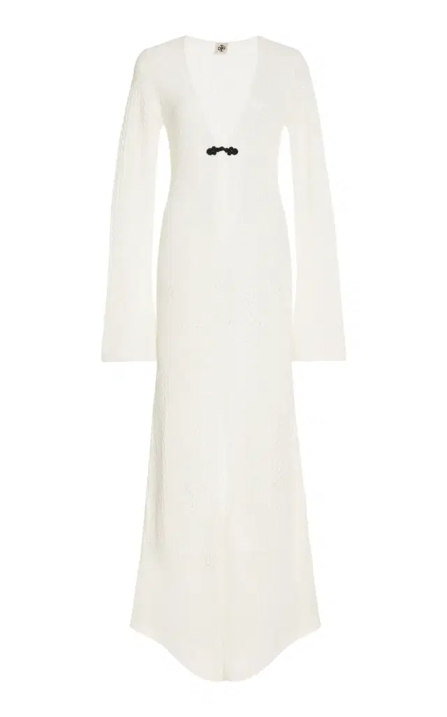 The Garment Tanzania Pointelle-Knit Organic Cotton Maxi Dress