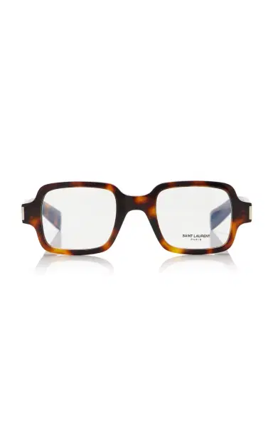 Saint Laurent Square-Frame Tortoiseshell Acetate Glasses | Thumbnail 5