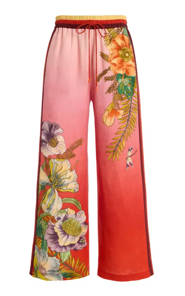 Inez Ombré Linen Wide-Leg Pants