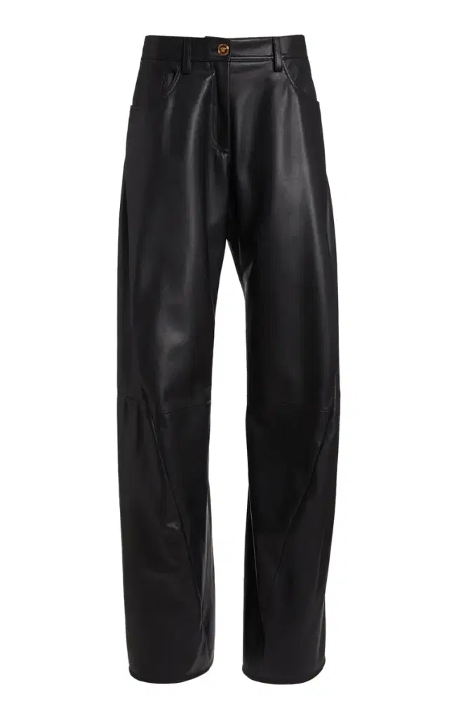 La Vacanza Leather Straight-Leg Pants