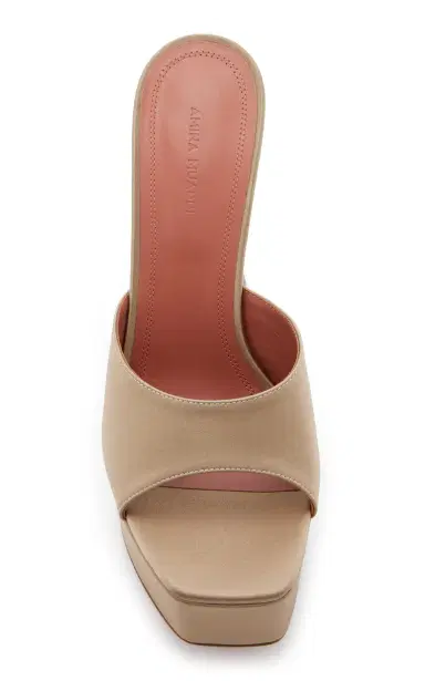 Amina Muaddi Dalida Satin Platform Mules | Thumbnail 3 Amina Muaddi Dalida Satin Platform Mules | Thumbnail 3