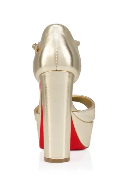 Christian Louboutin Sandaloo 130mm Metallic-Leather Platform Sandals | Thumbnail 4