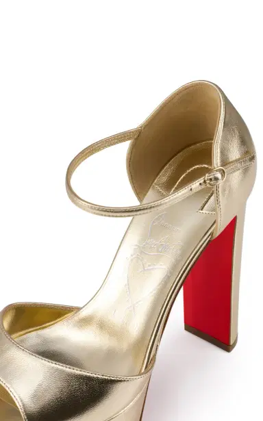 Christian Louboutin Sandaloo 130mm Metallic-Leather Platform Sandals | Thumbnail 5