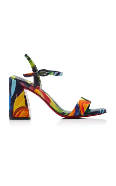 Christian Louboutin Miss Jane 85mm Printed Satin Sandals | Thumbnail 1 Christian Louboutin Miss Jane 85mm Printed Satin Sandals | Thumbnail 1