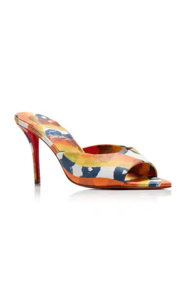 Christian Louboutin Miss Z 80mm Printed Toile Mules | Thumbnail 5 Christian Louboutin Miss Z 80mm Printed Toile Mules | Thumbnail 5