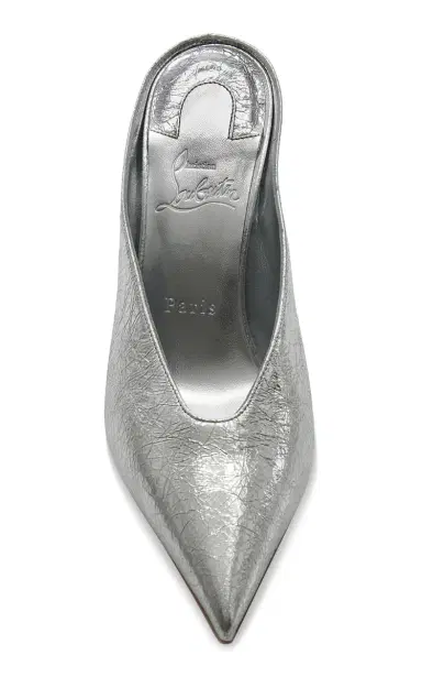 Christian Louboutin Miss Z 80mm Metallic Leather Mules | Thumbnail 3 Christian Louboutin Miss Z 80mm Metallic Leather Mules | Thumbnail 3