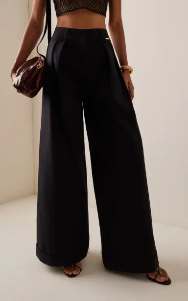 FRANÇOISE Exclusive Mila Cotton Gabardine Wide-Leg Pants | Thumbnail 3 FRANÇOISE Exclusive Mila Cotton Gabardine Wide-Leg Pants | Thumbnail 3